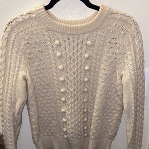 J Crew Pompom Puff Sweater